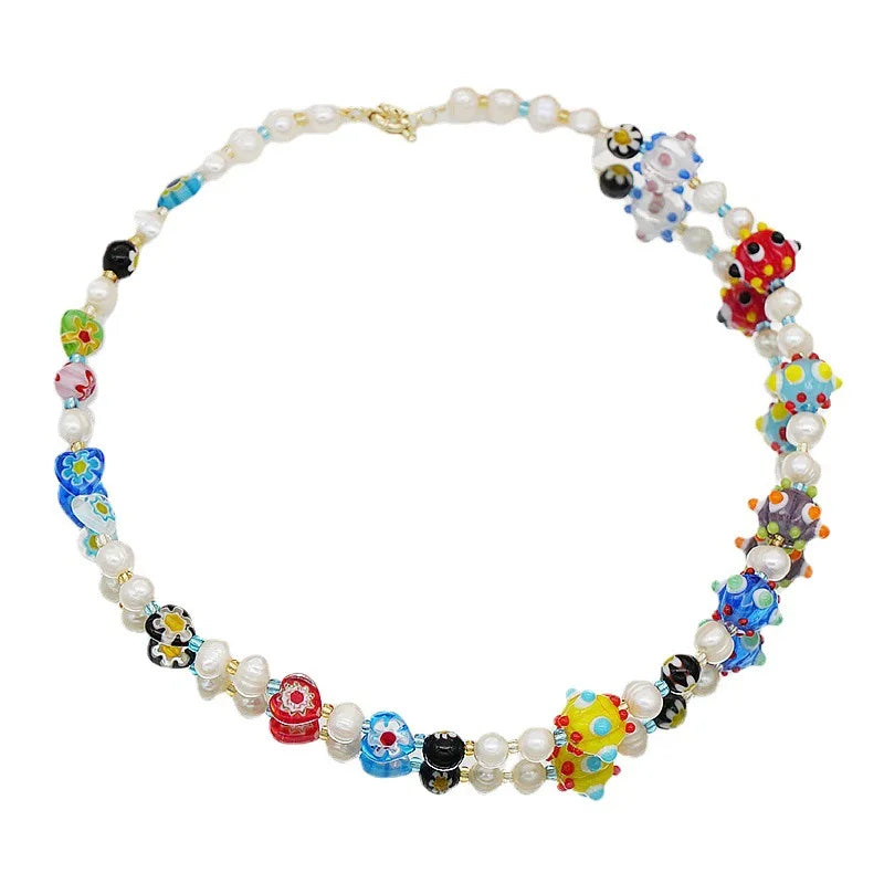 Vintage Wholesale Big Beads Custom Fashion White Chain Baroque Natural Waterproof Men Jewelry Women Colorful Pearl Necklace