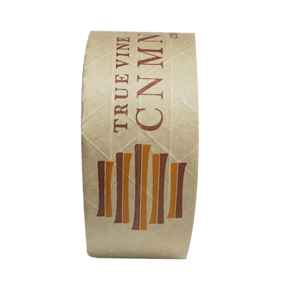 Custom Personalized  Wet Adhesive Gummed Tape  Sealing Reinforced Packing Kraft Paper Writeable Branded Shipping Tape With Logo
