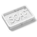 Luxspire 3D Raised Resin Soap Holder Faux Marble Style Bar Soap Tray Container Bathroom Vanity Soap Dish Set