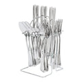 24-Piece Silverware Set for 6 Stainless Steel Gold Plated Flatware Cutlery Set With Stand