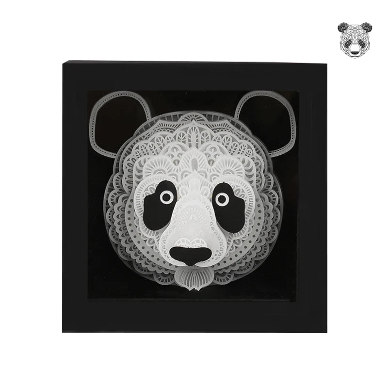 Paper Laser Cutting DIY Puzzle Handmade Panda Wolf Butterfly Paper Crafts Fun Paper Puzzle Kids Birthday Gift Decoration Box