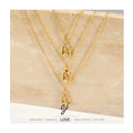 Carline Fashion Vintage Rose Flower Stainless Steel Zirconia CZ 18K Gold PVD Plated Custom Necklace Jewelry Gifts for Women