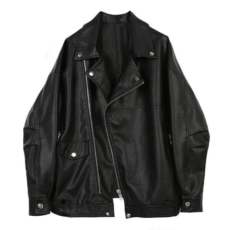 Custom logo  Pu Leather Bomber Motorcycle Jacket for Women Winter Oversized Puffer Jacket