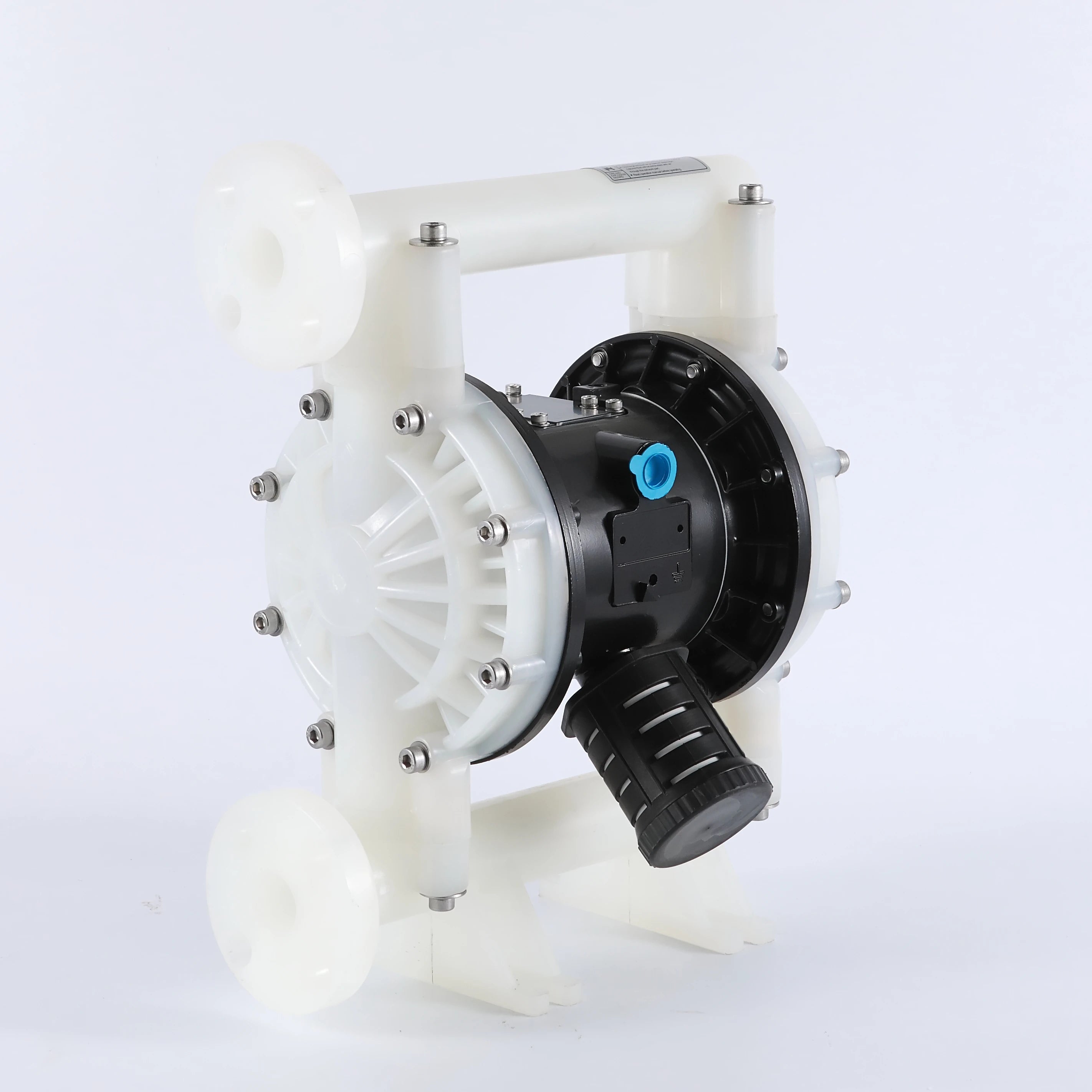 HYPV 1 Inch Plastic Diaphragm Pump with Santoprene Membrane Pneumatic Air Operated for Water Transfer