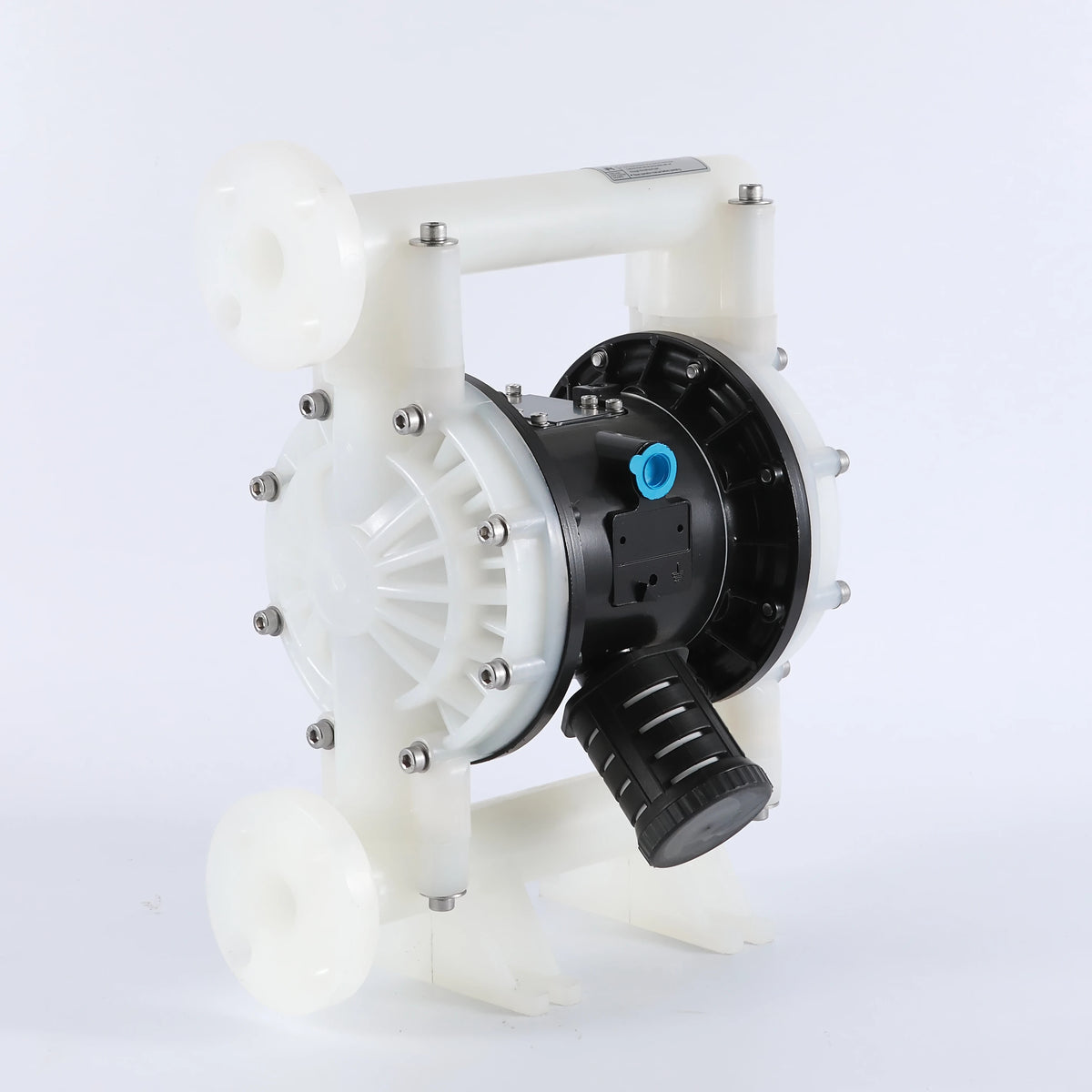 HYPV 1 Inch Plastic Diaphragm Pump with Santoprene Membrane Pneumatic Air Operated for Water Transfer