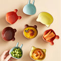 Creative Colored Ceramic Kids Plate Set Cute Cartoon Shape Dishes Sauce Dish Sushi Dipping Bowl Appetizer Plates