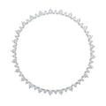 Dainty Luxury Wedding Heart Cz Diamond Chocker Necklace 925 Silver 6mm 8mm Heart Cut CZ Tennis Chain Chocker Necklace