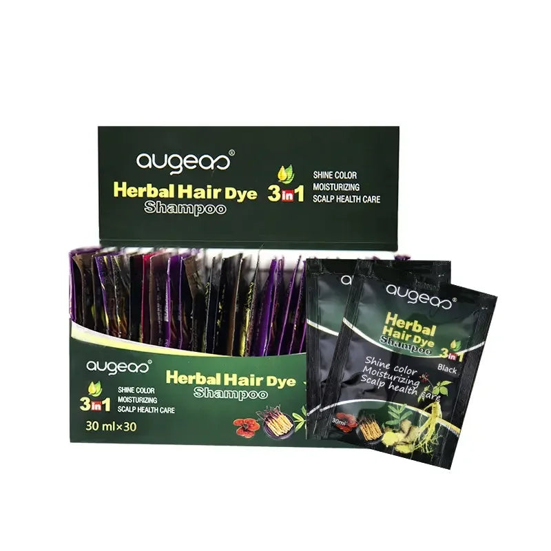 30Ml Hair Shampoo Guangzhou Meidu Dye Shampoo Evenly Colored Herbal Extracts No Ammonia Free Fast Genger Hair Black Shampoo