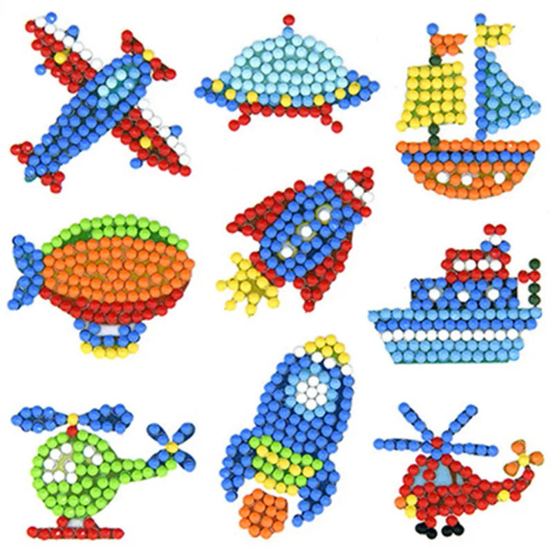Diamond Stickers 5D Diamond Painting Stickers Kits for Kids Boat Rocket Airplane Diamond Painting Children Paint by Numbers