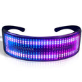 Customizable Full Color Shining Glasses Programmable Blue Tooth Fullcolor Glowing LED Glasses USB Rechargeable