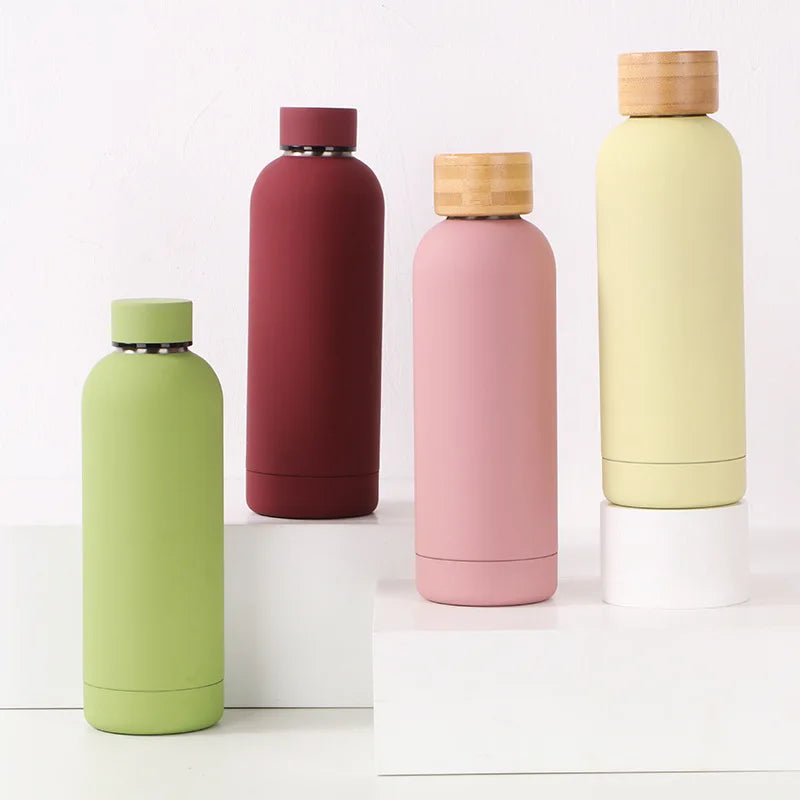 Yeway Best-Selling Tasse Copo Botellas De Agua Spray Rubber Painted Stainless Steel Sport Water Bottles 500ml Sport Yoga Bottle