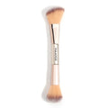 MAANGE Single Double Handle Black champagne Wooden Powder Blush Contour Professional Makeup Brush Set