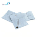 Wholesale Custom Printed Microfiber Velvet Jewelry Bags Envelope Gift Packaging Pouch with Snap Button