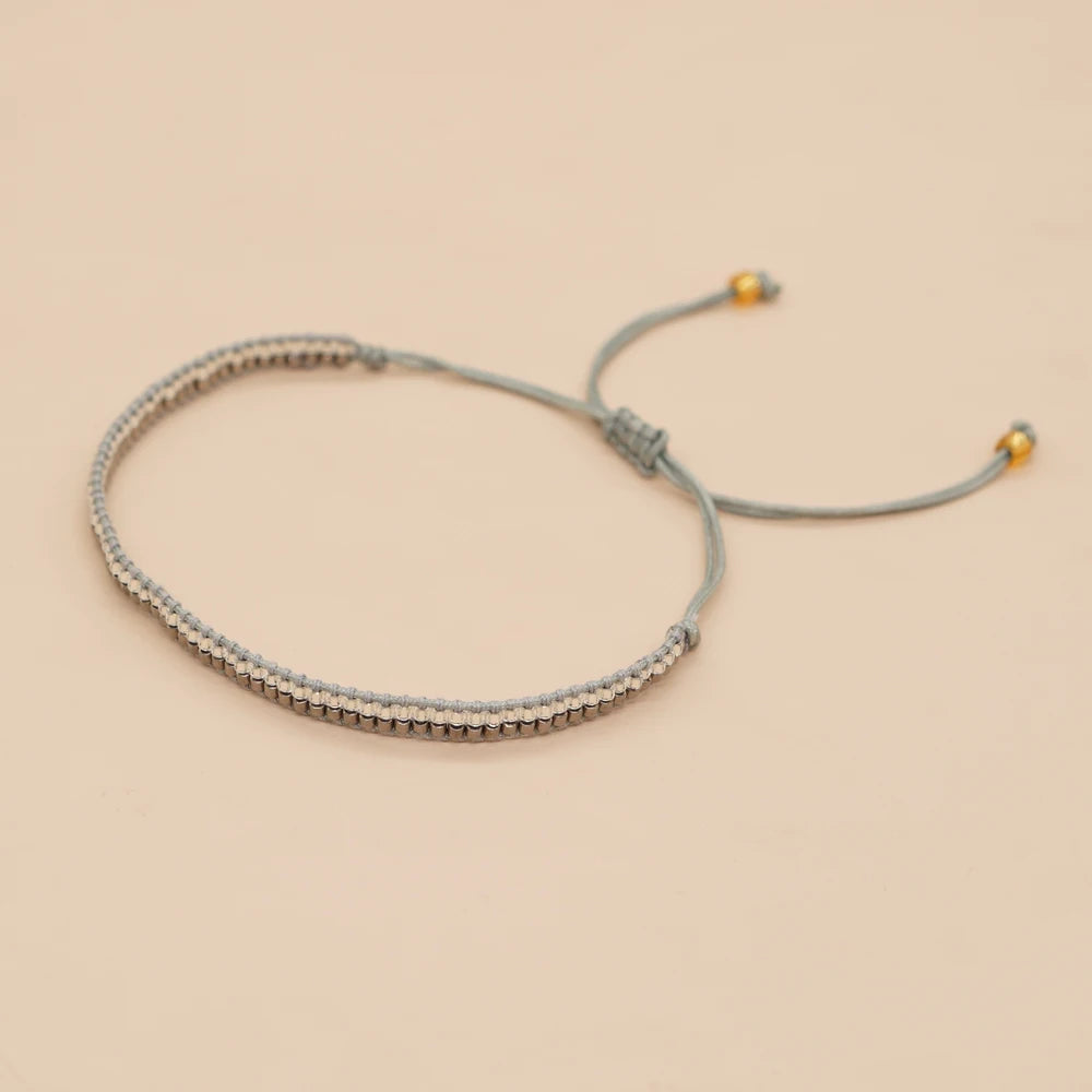 Go2boho Silver Beaded Knitting Bracelet Bohomia Fashion Jewelry Miyuki Beads Bracelets Gifts 2023 New in