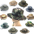 ZG Men's Outdoor Camouflage Boonie Hat for Mountaineering Fishing Cycling Casual Jungle Rounded Bucket Hat Adult Fishing Hat