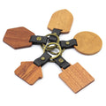 No Minimum Custom Blank Rectangle Shape Olive Wooden Key Chain Etched Laser Dark Color Wood Key Ring Engrave Wood Keychain