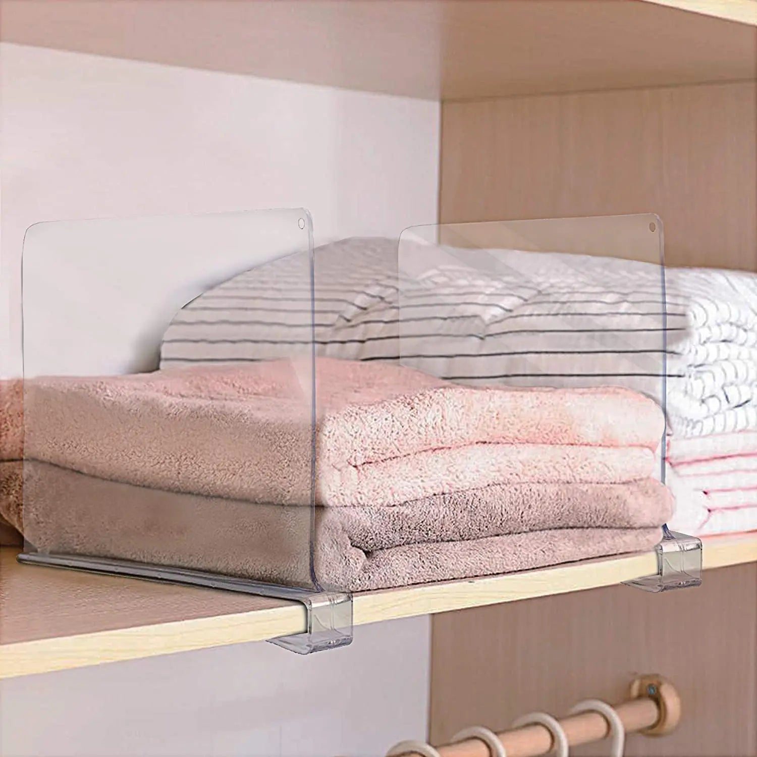 2022 Factory 30*3*23.5cm Hot Sell Plastic Shelf Dividers Transparent Shelf  Dividers Multifunctional Clear Shelf Separator