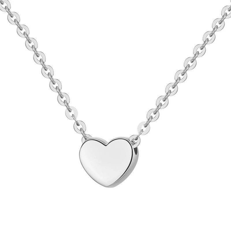 High Quality Classic Women's Necklace High Jewelry 925 Sterling Silver Heart Necklace Can Personalize Letters