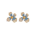 S925 Silver Needle Luxury Copper Flower 14K Gold Filled Handmade Crystal Copper Flower Earrings Female Summer Dainty Earrings