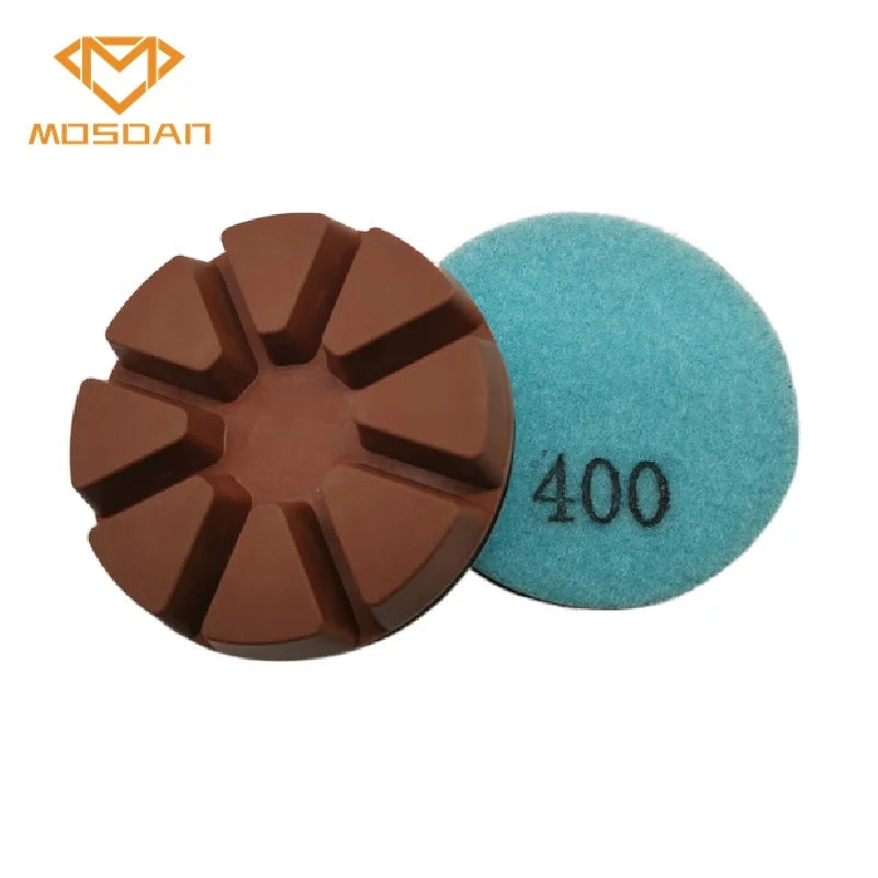 3 Inch Copper Bond Hybrid Polishing Pads with 8 Pies for Concrete