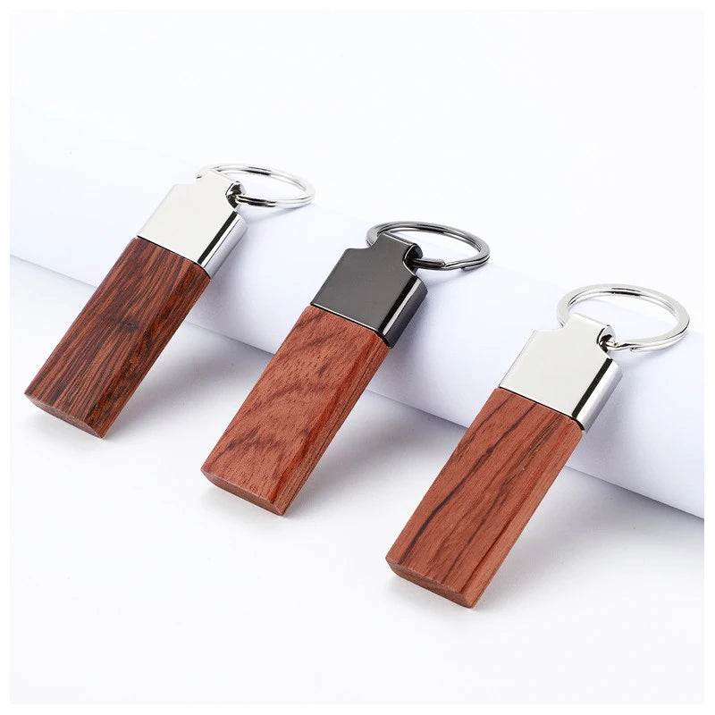 Custom Car logo Laser or Engrave Beach maple walnut Wood Metal Keychain