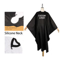 Professional Printed Logo Barber Silicone Neck Aprons Waterproof Salon Polyester Shawl Hairdresser Hair Cutting