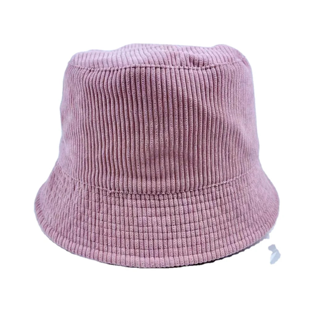 Casual Promotional Corduroy Warm Fisherman Sports Cap Custom Logo Outdoor Bucket Cap Unisex