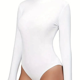 High Neck Long Sleeve Seamless One-piece Shapewear Women's Body Enhanced Seamless Body Corset
