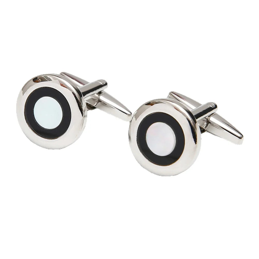 Wholesale Mother Pearl MOP Shell Elegant Cufflinks Custom Men's Suit Shirt Fashion Accessory Wedding Tuxedo Trendy Jewelry Gift