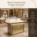 Direct Factory Supply Custom Stainless Steel Jewelry Showcase with LED Glass Display