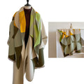 Custom Boho Tassel Scarf Geometry Printed Wrap and Shawl Pashmina Scarf for Women Ladies Long Reversible Shawl for Fall Winter