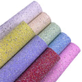 Diamond Glitter Fabric Grade 3 Chunky Glitter Leather Sheets for Bows and Bags and Shoes Crafts