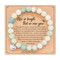 Hot Selling Birthday Gift Christmas Holiday Gift Heart Bracelet Natural Stone Beaded Girls Handmade Pink Bracelet Jewelry