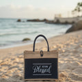 Women's Eco-Friendly Jute Tote Bag Custom Logo Classic Color Blocking Durable Animal Print Design for Fruit Shopping Promotions
