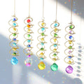 Wind Spinner Stabilizer Hanging Suncatcher Gazing Crystal Ball Rainbow Maker Garden Decor With Swivel Hook