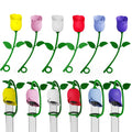 Wholesale Silicone Flower Straw Topper Covers Caps 3d Flower Straw Covers Toppers Charms 3d Straw Topper Flowers