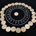 Hot Selling Wood Rune Set Mystery Wood Slice Rune Symbol Props Divination Props