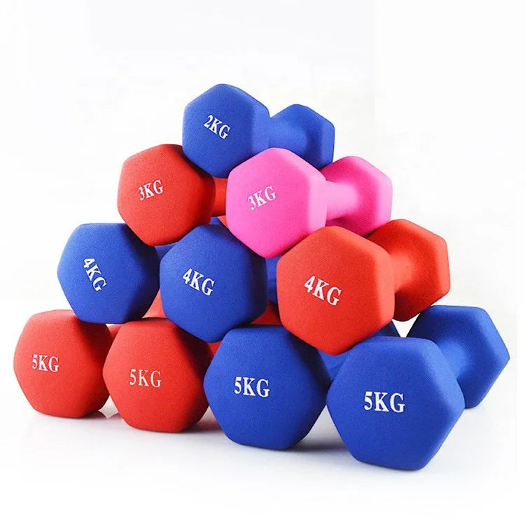 ONESTARSPORTS Colorful Vinyl Dipping Pvc Neoprene Portable Gym Solid Cast Iron Dumbbell From Nantong