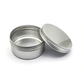 Candle/cosmetic Screw Top Container Tin Jar Round Silver Aluminum 200g 92*45mm 200 Ml Cosmetic Metal Aluminum Jar 200ml