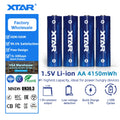 XTAR 4150mWh Recaregavel Pilhas AA 1.5 v Recarregveis Pilha Recarregavel 1.5V AA Rechargeable Batteries AA