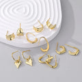 Daidan Stud Earrings 925 Trendy Hoop Geometric Statement 18K Gold Plated Jewelry Silver Hoop Earrings