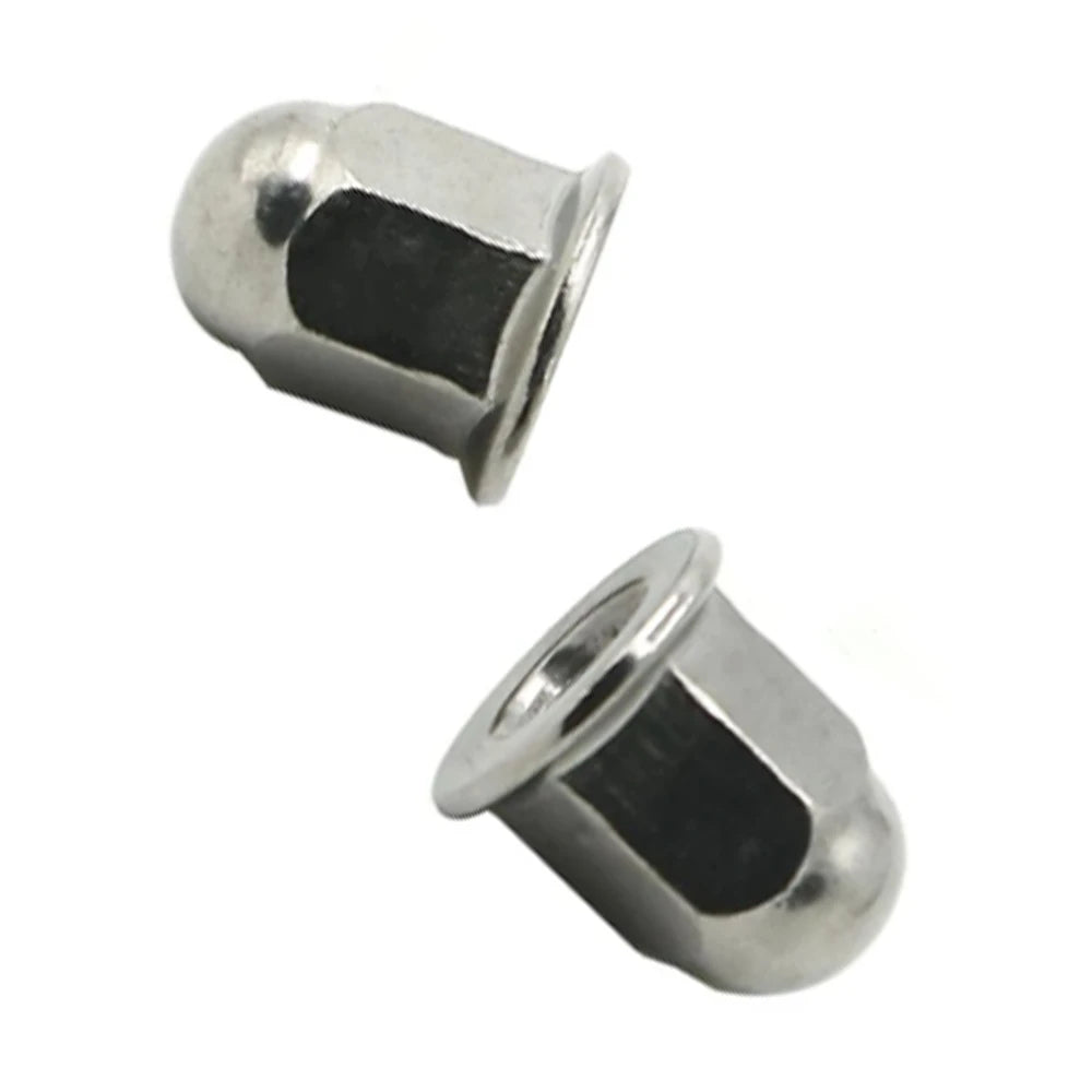 OEM Chrome Plated Flange Dome Nut Covers Stainless Steel Push-on Lug Nut Caps for Trucks & Motorcycles