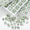 New Arrival Precious Olive Color 3D Pointback Crystal Glass Glue-On Loose Rhinestones for Nail Art