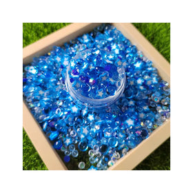Blue Polymer Clay Confetti Mixed Fishbowl Beads Diamonds Clay Star Slice Sprinkles for Nail Art Phone Case Holiday Party Decor