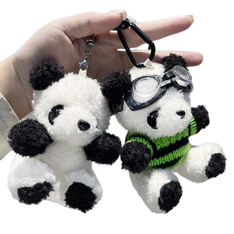 New Sweater Bear Panda Plush Keychain Pendant Kawaii Stuffed Animal Toys Plushie Doll Teddy Bear Keychain for Claw Machine