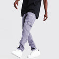 Custom Elastic Waist Trouser Men Casual Stack Cargo Track Pants Sweatpants Men Cotton Cargo Joggers