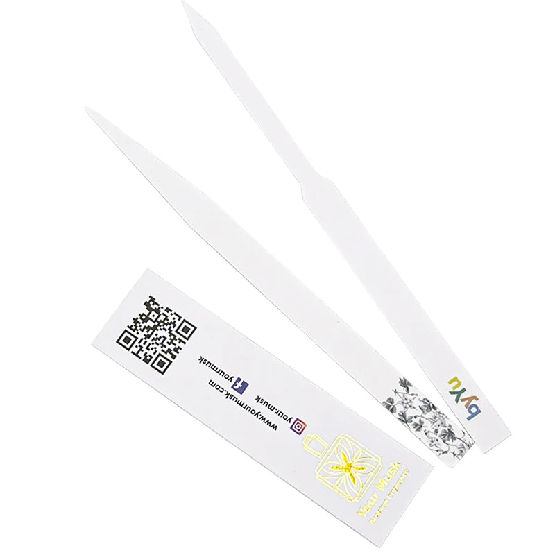Custom Smelling Blotters Card Fragrance Lab Perfume Oil Blotting Paper logo Parfum Scent test Strip