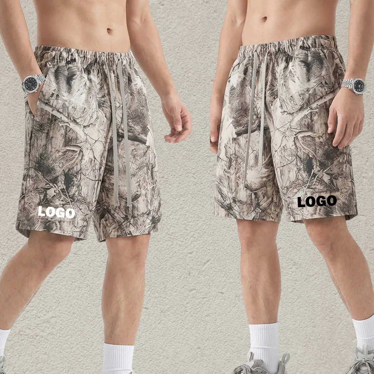 Custom 240G Summer Camouflage Shorts for Men Sport Loose Cotton Men Shorts Men's Running Shorts Mens Cargo Shorts