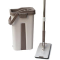 Self Cleaning Microfibre Fabric Floor Cleaner Flat Mop and Bucket Set Water Squeeze Magic Flat Mop