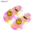 Custom Summer Cartoon LED Flip Flop Shoes with Thick Bottom Anti-Slip Teddy Bear Indoor Outdoor Slipper PVC Material EVA Outsole